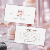 Carte De Visite Bakery Small Business Floral Cake Loyalty Card