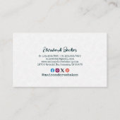 Carte De Visite Bakery Store Pastry Chef Dessert Sweets Cake Baker (Dos)