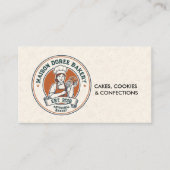 Carte De Visite Bakery Store Pastry Chef Dessert Sweets Cake Baker (Devant)