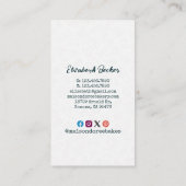 Carte De Visite Bakery Store Pastry Chef Dessert Sweets Cake Baker (Dos)