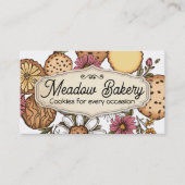 Carte De Visite Baking baker bakery cookies flowers collage (Devant)