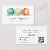 Carte De Visite Baking Blogger Influencer Macarons (Devant / Derrière)