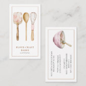 Carte De Visite Baking Ustensiles Baker (Devant / Derrière)