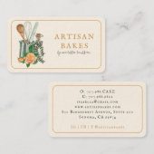 Carte De Visite Baking Utensils Baker Bakery (Devant / Derrière)