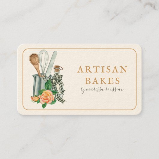 Carte De Visite Baking Utensils Baker Bakery (Devant)