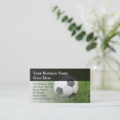 Carte De Visite Bal de football en herbe (Debout devant)