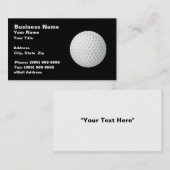 Carte De Visite Bal de golf 3D (sur Black BG) (Devant / Derrière)