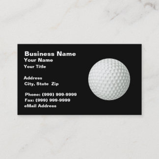 Carte De Visite Bal de golf 3D (sur Black BG)