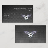 Carte De Visite Bal de soccer élégant (Devant / Derrière)