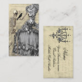 Carte De Visite Bal Masquerade Halloween (Devant / Derrière)