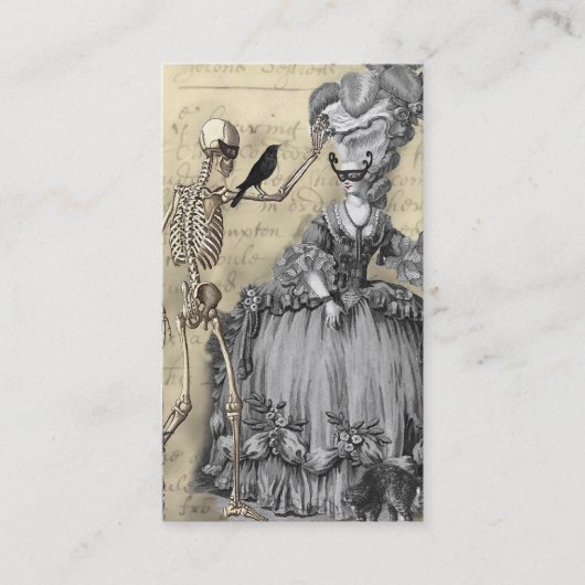 Carte De Visite Bal Masquerade Halloween (Devant)