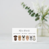 Carte De Visite Balade de chien, Assis pour animaux de compagnie, (Debout devant)