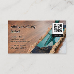 Carte De Visite Balai de nettoyage code qr