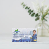 Carte De Visite Balai serpillière de nettoyage | Concierge (Debout devant)