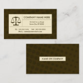 Carte De Visite balance de justice en demi-teinte (Devant / Derrière)