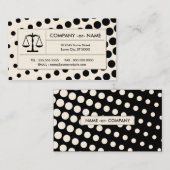 Carte De Visite balance de justice en demi-teinte (Devant / Derrière)