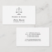 Carte De Visite Balance de la justice (Devant / Derrière)