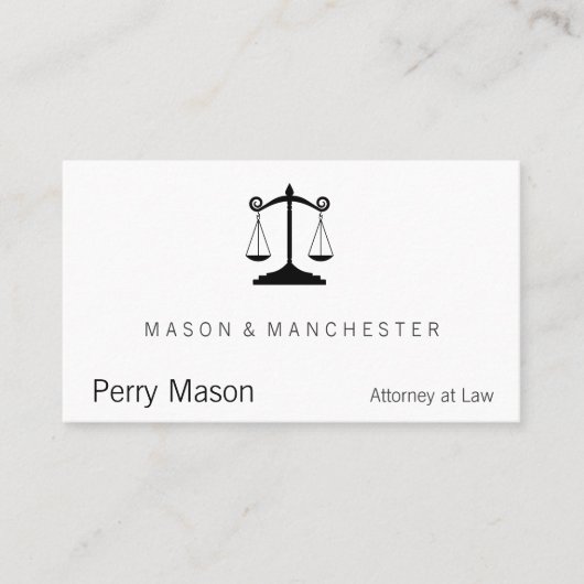 Carte De Visite Balance de la justice (Devant)