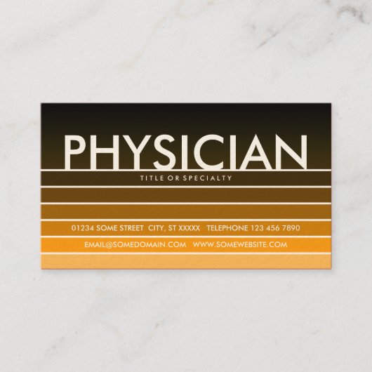 Carte De Visite balance en or (Devant)