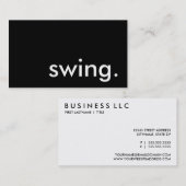 Carte De Visite balancer. (Devant / Derrière)