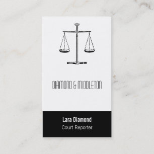 Carte De Visite Balances de Justice Classiques Professionnelles