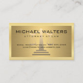 Carte De Visite Balances de justice / Gold Metallic / Gold Border (Devant)
