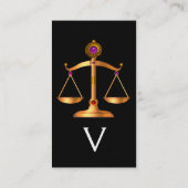 CARTE DE VISITE BALANCES D'OR DE LOI AVEC MONOGRAMME DE PIERRES PR (Dos)