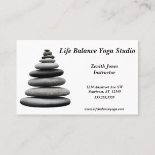 Carte De Visite Balancing Rocks Yoga Spa Autonomie holistique