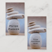 Carte De Visite Balancing Stones Carré + vos idées (Devant / Derrière)