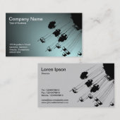 Carte De Visite Balançoires et ronds-points - Bleu pâle (Devant / Derrière)