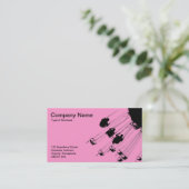 Carte De Visite Balançoires et ronds-points - Rose (Debout devant)