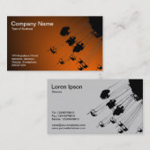 Carte De Visite Balançoires et ronds-points - Spotlit Orange (Devant / Derrière)