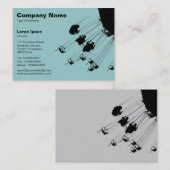 Carte De Visite Balançoires et ronds-points v2 - Bleu clair vert (Devant / Derrière)