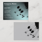 Carte De Visite Balançoires et ronds-points v2 - Spotlit Pale Blue (Devant / Derrière)