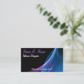 Carte De Visite Balayage bleu Abstrait Dreamy (Debout devant)