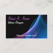 Carte De Visite Balayage bleu Abstrait Dreamy (Devant)
