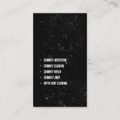 Carte De Visite Balayage de la cheminée | Professionnel (Dos)
