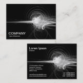 Carte De Visite Balayage fractal - Noir (Devant / Derrière)