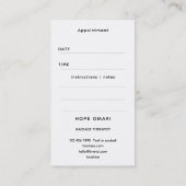 Carte De Visite Balayage Primordial | Design Abstrait Or Noir (Dos)
