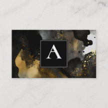 Balayage Primordial | Design Abstrait Or Noir