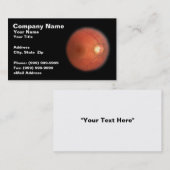 Carte De Visite Balayage rétinien d'oeil sur un fond noir (Devant / Derrière)