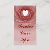 Carte De Visite Balayage rouge décliné coeur fractal (Devant)