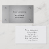 Carte de visite balayé en métal (Devant / Derrière)