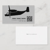 Carte De Visite Balbuzard moderne noir et gris (Devant / Derrière)