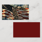 Carte De Visite Bald Eagle Drapeau américain Country Road (Devant / Derrière)