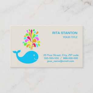 Carte De Visite Baleine amusante