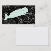 Carte De Visite baleine blanche riant (Devant / Derrière)