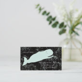 Carte De Visite baleine blanche riant (Debout devant)