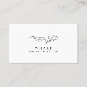 Carte De Visite Baleine d'aquarium de poissons moderne