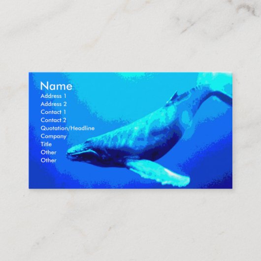 Carte De Visite Baleine de bosse (Devant)